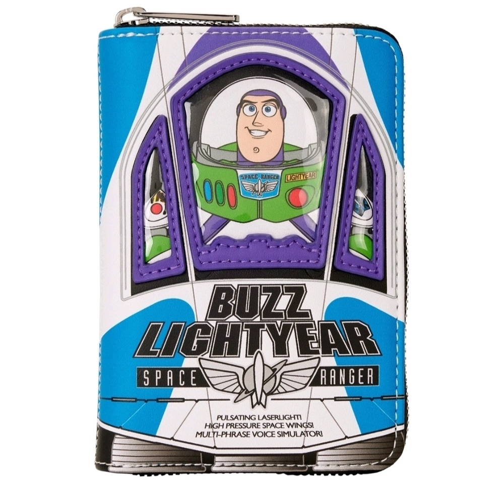 Loungefly Pixar Toy Story 30th Anniversary Buzz Lightyear Glow Zip Around Wallet